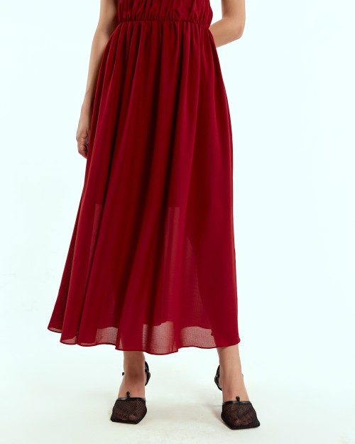 SIXDO Woven Flared Dress for Women